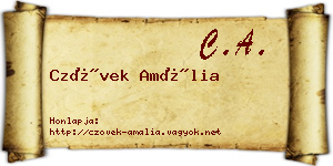 Czövek Amália névjegykártya