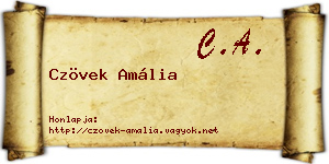 Czövek Amália névjegykártya